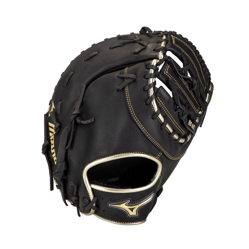 Mizuno MVP Prime SE First Base 12.5" Férfi Catchers Mitt Fekete/Arany XGD732891